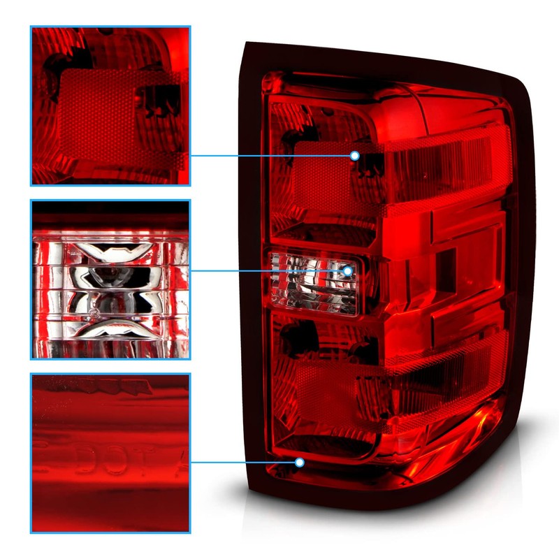 AmeriLite for 2014-2019 Chevy Silverado 1500 2500 3500 Red OE