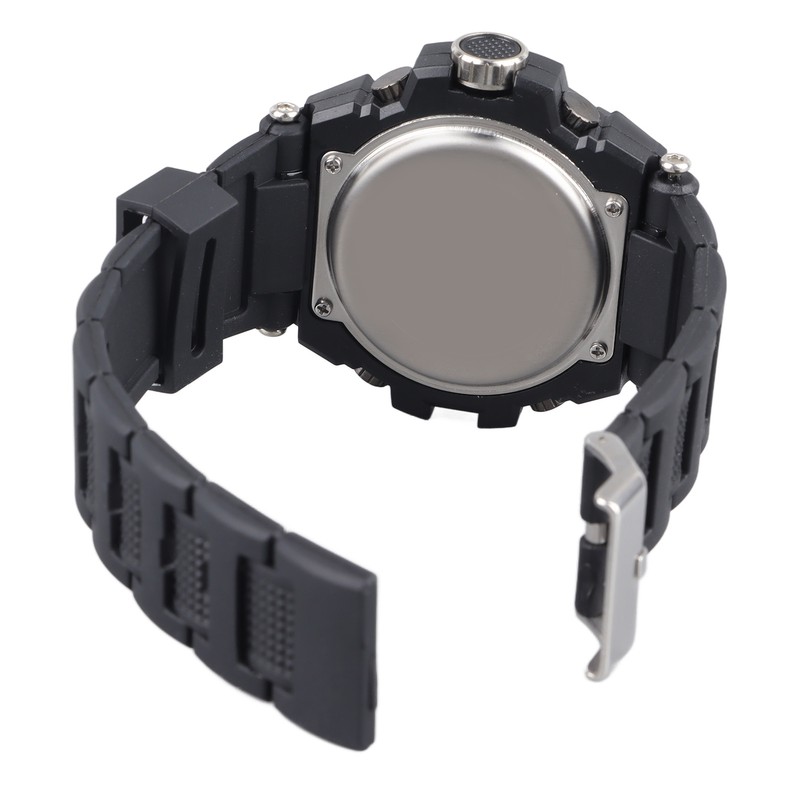 Waterproof Wristwatch Transparent Cover LED Luminous Wristwatch for Gentlemen Black