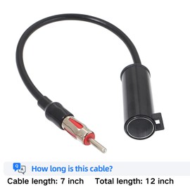 Anina - Adaptador de antena de radio compatible con Nissan/Infiniti hembra a hembra 1987 en adelante, cable de extensión del mercado de accesorios