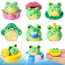 8 Pcs Mini Resin Frog Figurines Small Little Tiny Resin Animals to Hide Garden Miniatures Frog Statue for Micro Fairy Garden Landscape Accessories Home Tabletop Decoration