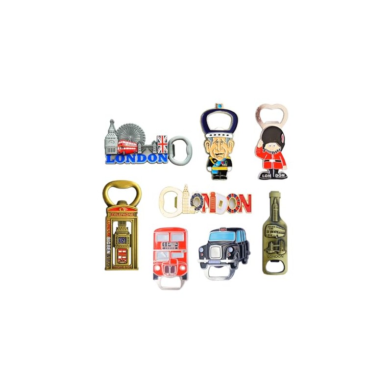 Great Mix of Famous London Icons Fridge Magnet Bottle Openers