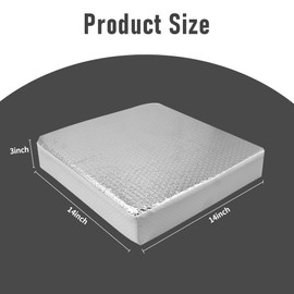 FIOQE 2PCS 14"x14"x3" Universal RV Vent Insulator, Skylight Shade RV Skylight Cover with Reflective Surface,for Camper Vents for 14 Inch X 14 Inch RV