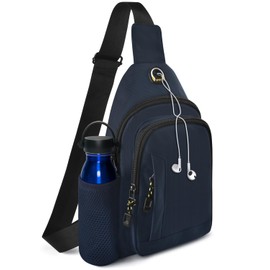 BROTOU Sling Bag Crossbody Shoulder Bag for Men Women, Waterproof Small Chest Shoulder Cross Body Bag Travel Hiking (Dark Blue)