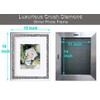Crushed Diamond Wedding Mirror Photo Frame, Crystal Silver Glass Picture