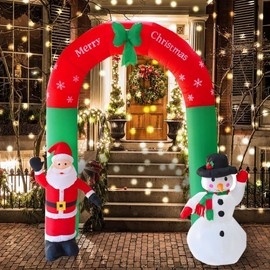 Christmas Garden Decoration Inflatable Santa Arch Snowman lf1011 Free Size/United 2ea