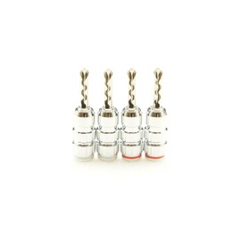 ONKODO BP-512RH Rhodium Plated Banana Plug Set of 4 (Phosphor Bronze)