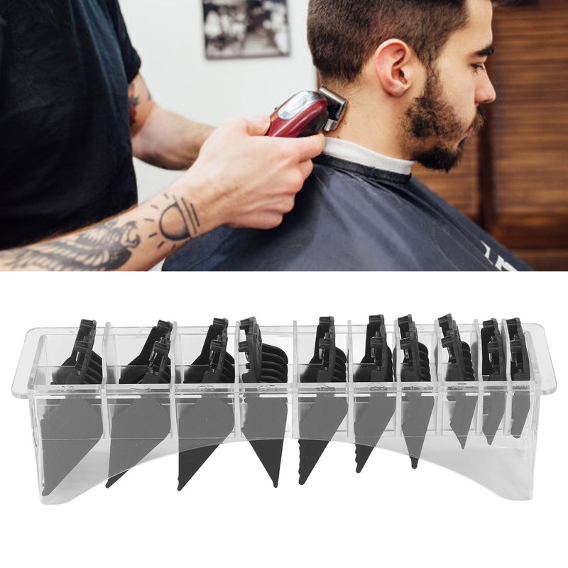 10pcs Hair Clipper Guide Comb Universal Clear Number Guide Comb