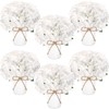 Mimorou 6 Sets Flower Table Centerpieces White Artificial Wedding Faux