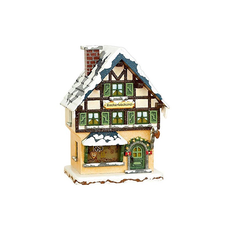 Hubrig-Volkskunst Winter Children's Sugar Bakery 15 cm Electrically Illuminated