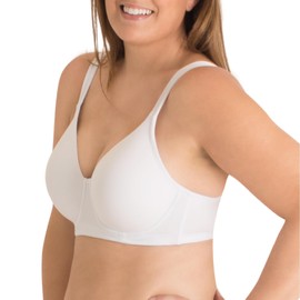 Leading Lady Women's Plus Size Underwire Padded T-Shirt Bra, White, 54DD