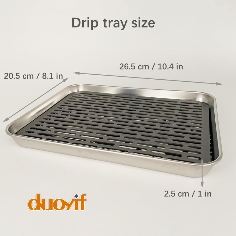 duoyif Stainless Steel Drip Tray, Bar Drip Tray, Made of