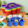 RAUVOLFIA 6 Pack Classroom Caddy Storage Basket with Handle, Plastic
