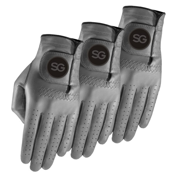 Golf Gloves Men -Cabretta Leather Pack of 3 Gloves –