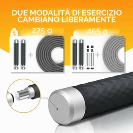 PROIRON Corda per Saltare Pesante, corda da saltare Professionale con Pesi, Manico in Alluminio, Jump Rope per Boxe, Fitness, Perdita di Peso- Nero