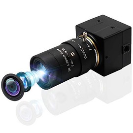 SVPRO - Cámara web de 5 a 50 mm, lente varifocal de 8 MP, zoom manual, cámara USB de alta definición, cámara web 2448P HD IMX179 Sensor UVC Plug and P