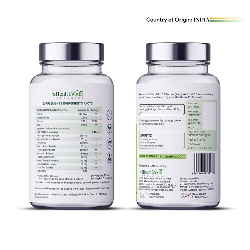 Generic Plant Based Joint Support 1000 mg with Moringa Leaves