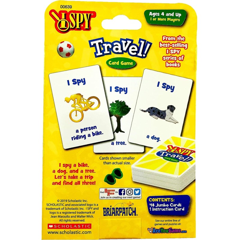 Briarpatch SPY Travel Card Game, based on the SPY books,For