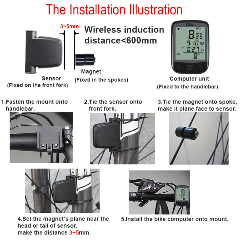 axGear Bike Speedometer Bicycle Speed Meter Digital Odometer Waterproof LCD
