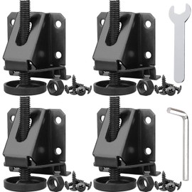 Leveling Feet Heavy Duty Furniture Levelers Adjustable Table Leg Leveler w/Lock Nuts for Furniture,Table, Cabinets, Workbench,Shelving Units and More,Black (Heavy Duty Furniture Levelers Black 4P)