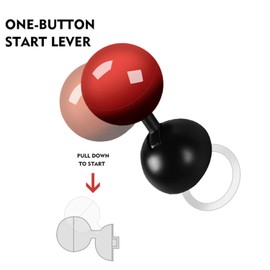 Car Push to Start Button Rocker, Car Ball-Shaped One-Touch Start Cover, Car One Button Start Lever, Car Engine Start Stop Button (Red)