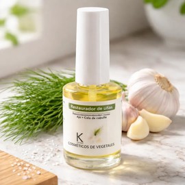 Restaurador de Uñas Natural con Ajo y Cola de Caballo, Fortalecedor y Reparador 15 gr