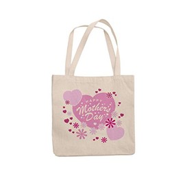 Happy Mothers Day Tote Re-useable Shopping Bag Novelty Present Gift Printed Eco-Friendly Stylish Long Handled Tote Shoulder Bag, Great Gift Or Present Mum Mom