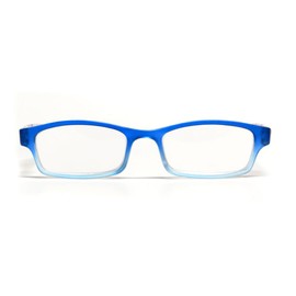 Calabria Hannah Reading Eye Glasses +6.00 Blue Orange Polka Dot Women Trendy Readers Rectangular Eyeglasses w/Case