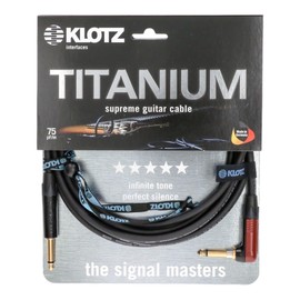 Klotz Titanium Guitar Cable, Straight/Silent Angled, 10 ft