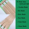 Light Rose Blonde Braiding Hair Pre stretched Hypoallergenic Synthetic ez