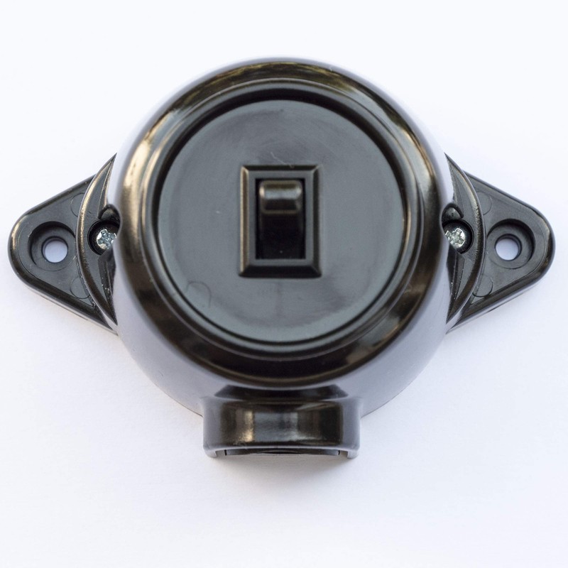 Switch Surface-Mounted On/Off Switch Insert, 10 A/250 V, IP20 Black