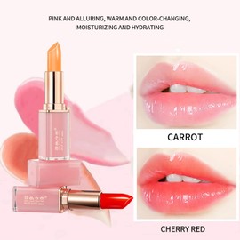 BLUE LOVE Color Changing Lipstick - Hydrating Jelly Lip Balm Tint Moisturizing Lip Gloss, Long-Lasting Nourishment for Dry Lips (Cherry Red)
