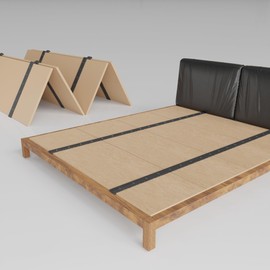 Nutan, Folding Bunkie Board – Low-Profile 79″ x 58″ Mattress Support Platform for Daybeds, Bunk Beds, Futons & Metal/Wood Frames – Prevents Sagging, Easy to Install & Store