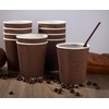 HOT BARGAINS, 50 X 12oz Kraft Disposable Brown & White