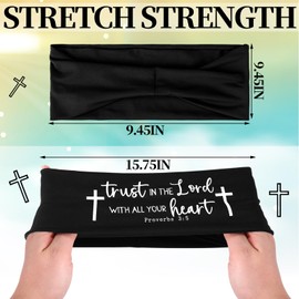 Lunmon 5 Pcs Christian Athletic Headbands Jesus Headband Sports Headbands for Men Women Christian Workout Clothes Sweatband Headband Men Sweat Bands Stretchy Unisex for Running