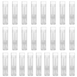 Frcolor リップクリームチューブ リップ バーム チューブ 口紅チューブ リップ容器 リップケース リップチューブ 透明 繰り出し 手作り 口紅容器 回転式 コスメ 詰め替え 化粧品容器 diy用 空ボトル 25個入