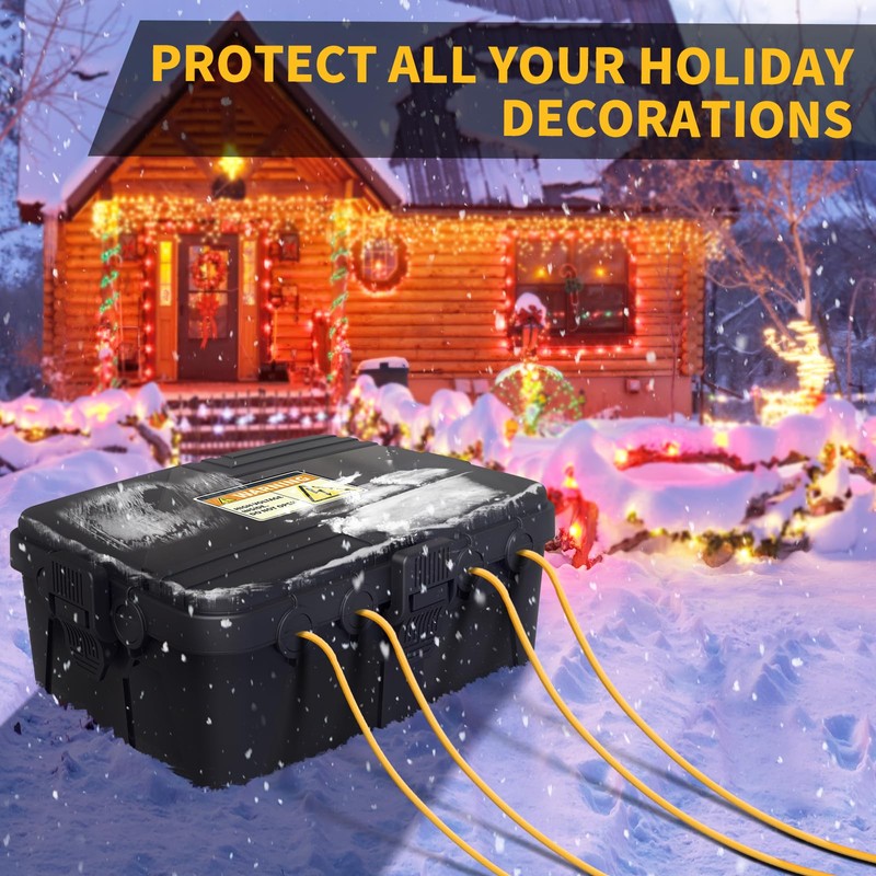 Large Outdoor Electrical Box Waterproof, IP54 Weatherproof Extension Cord Cover