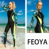 FEOYA Women Youth Thin Rash Guard Wetsuit Jacket with Zipper