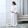 BIFINI Unisex Luxury Sherpa Bathrobe Full Length Zip Up Housecoat