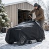 Black Lawnmower Cover for Outdoor Storage - Waterproof Anti-UV Rainproof