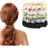 5 Scrunchies para Cabello Mujer, Coleteros Elásticos de Apariencia Seda,