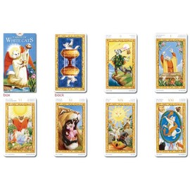 Tarot of White Cats Tarot Cards, Includes Japanese Pocket Manual (English Language Not Guaranteed)