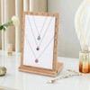 Necklace Display Stands, Bamboo Multiple Necklace Holder with Soft Mat