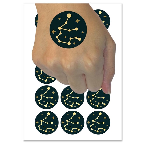 Aquarius Zodiac Star Constellations Temporary Tattoo Water Resistant Fake Body