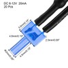 sourcing map 20Pcs 2mm Pre Wired LED, Blue DC6-12V Diffused