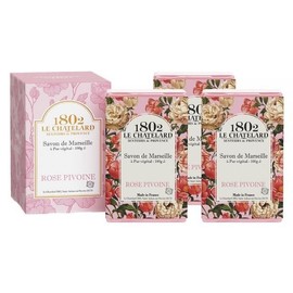 Le Shatra Marseille Rose Peony Soap 100g 3 Donkey Milk Lavender / 르샤트라 마르세이유 로즈피오니 비누 100g 3개 동키밀크 라벤더