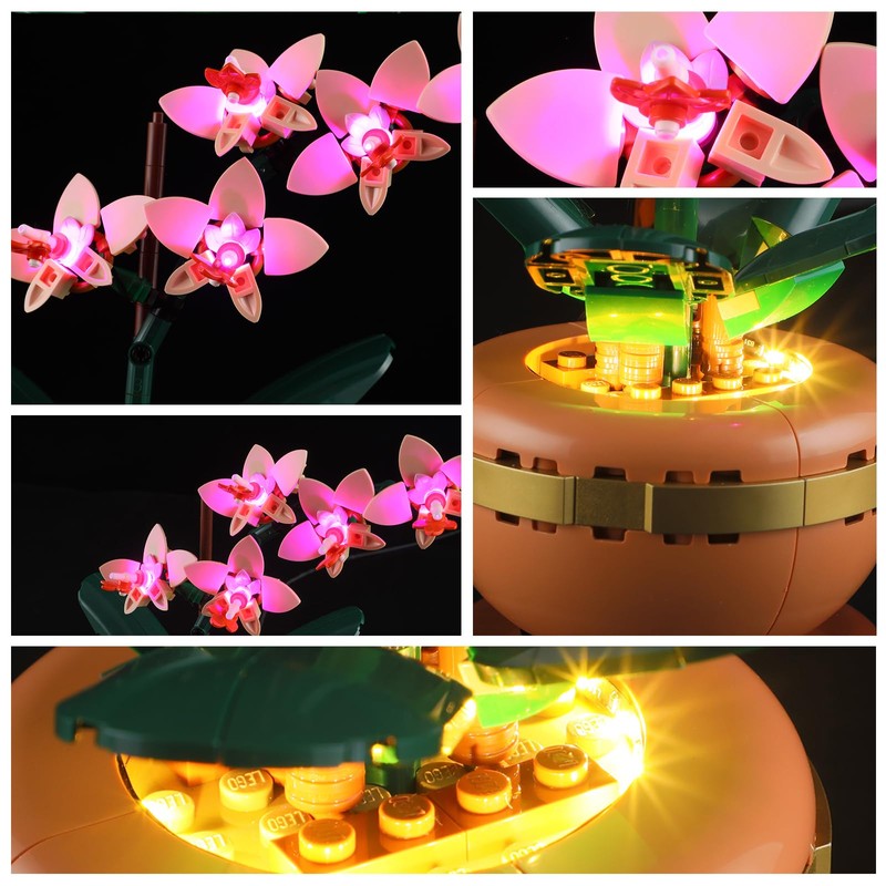 YEABRICKS LED Light for 10343 The Botanical Collection Mini Orchid