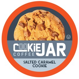 Cookie Jar Salted Caramel Flavored Coffee Pods for Keurig K Cup Brewers, 40 Count – Smooth Caramel Flavor with a Hint of Salt, Perfect for a Sweet Coffee Indulgence
