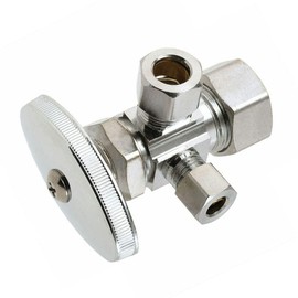 MaxLLTo Replacement 5/8 Inch Comp x 1/2 Inch Slip Joint x 1/2 Inch Slip Joint Multi Turn Brass Angle Stop Valve for Thrifco Plumbing 4405602