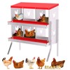 Chicken Nesting Box, 6 Compartment Metal Chicken Nesting Boxes for