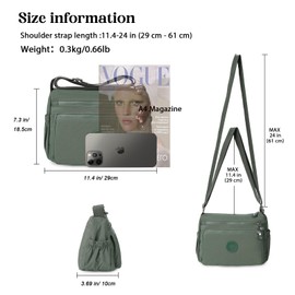 AFKOMST Crossbody Bags for Women Casual Handbags & Shoulder Bags Nylon Tote Bag Lightweight Waterproof Messenger Bag Anti Theft Bag